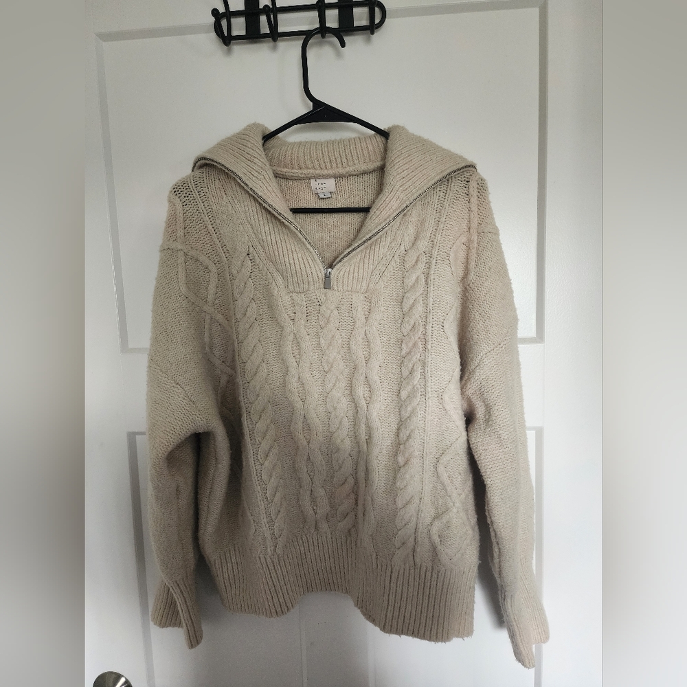 a new day knitted quarter zip